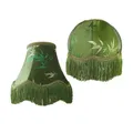 Couvercle d'abat-jour de lampe de table vert avec pompon durable rétro décoratif européen fait