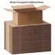 Boîte en carton ondulé marron avec veds boîtes d'expédition mur unique 7.87x4.13x5.31 pouces