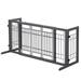 Tucker Murphy Pet™ Elyssia Wood Free Standing Pet Gate w/ Door Wood (a more stylish option) in Gray | 21.1 H x 71 W x 17.7 D in | Wayfair