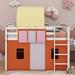 Harper Orchard Twin Size Loft Bed w/ Tent & Tower & Three Pockets in Orange | Wayfair C5E46D00E98143D7B64581FD9111ABE4