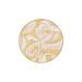 White/Yellow 60 x 60 x 0.08 in Area Rug - Orren Ellis Wickley Area Rug w/ Non-Slip Backing Polyester/Chenille | 60 H x 60 W x 0.08 D in | Wayfair