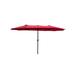 17 Stories Aelbert 180" Beach Umbrella w/ Crank Lift Counter Weights Included in Red | 98.4 H x 180 W x 108 D in | Wayfair