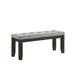 Red Barrel Studio® 1Pc Contemporary Style Bench Gray Fabric Upholstery Tufted Tapered Wood Legs Bedroom Living Room Dining Room Furniture Wheat Charcoal Finish Wood | Wayfair