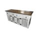 Tucker Murphy Pet™ Farmhouse Two Tone Pet Crate w/ Drawers in White/Brown | Small (30" H x 24" W x 64" D) | Wayfair