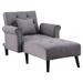 Red Barrel Studio® Leighlani 34.5" Wide Tufted Lounge Chair | 31 H x 34.5 W x 59.75 D in | Wayfair AAADEB21E8AE41698CE272EA21C01A88