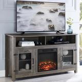Latitude Run® Fit Up To 65" Flat Screen TV, TV Stand, Entertainment Centers w/ Electric Fireplace & Adjustable Shelves-32" H x 58" W x 15.6" D | Wayfair