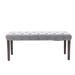 Red Barrel Studio® Heng Ming Upholstered Tufted Bench Ottoman Wood/Velvet in Gray | 18.9 H x 45.28 W x 16.93 D in | Wayfair