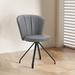 Side Chair - Wrought Studio™ Kassiani 21.46" Wide Swivel Side Chair Faux Leather in Gray | 32.68 H x 21.46 W x 17.72 D in | Wayfair