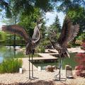 Red Barrel Studio® Garden Statue Outdoor Heron Crane Yard Art Sculpture For Lawn Patio Backyard Decoration,46 Inch (2-Pack) | Wayfair