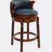 Bloomsbury Market Seat height 26" Cow top Leather Wooden Bar Stools, 360 Degree Swivel Bar Height Chair | 37.8 H x 21.7 W x 21.7 D in | Wayfair