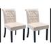 Red Barrel Studio® Velvet Dining Chair Set Tufted Heigh Back w/ Solid Wood Frame Accent Chairs | 35.8 H x 19.7 W x 17 D in | Wayfair