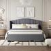 wtressa Platform Bed w/ One Twin Trundle & 2 Drawers Upholstered/Linen in Gray | 43 H x 65 W x 86 D in | Wayfair YP0327-HL000077AAE