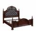 wtressa Formal Traditional Platform Bed Upholstered/Faux leather in Brown | 74.5 H x 81.5 W x 91.5 D in | Wayfair YP0327-B011S00823