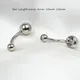 50PCS Body Jewelry-Double Balls Gems Basic Navel Belly Button Surgical Steel Navel Piercing