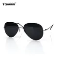 New Polarized Rimless Titanium Alloy Sunglasses Women Driving Mirror Light Pilot The Brand Design