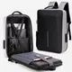 Men's Casual Hard Shell Backpack Anti-theft Backpack High Capacity Travel USB Charging Bag Fasion