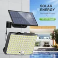 128 Led Solar Lights Motion Sensor Outdoor Waterproof Security Lights Super Bright Spotlight Street