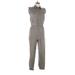 Zara Basic Jumpsuit High Neck Sleeveless: Gray Solid Jumpsuits - Women's Size X-Small