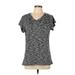 Beverly Hills Polo Club Active T-Shirt: Gray Marled Activewear - Women's Size Large