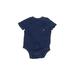 Baby Gap Short Sleeve Onesie: Blue Solid Bottoms - Size 3-6 Month