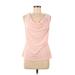 Calvin Klein Sleeveless Top Pink Print Cowl Neck Tops - Women's Size Medium