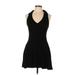 Zara Casual Dress - Fit & Flare: Black Solid Dresses - Women's Size Large