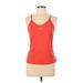 Under Armour Active Tank Top: Red Activewear - Women's Size Large