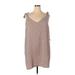 As U Wish Casual Dress - Shift V-Neck Sleeveless: Brown Dresses - New - Women's Size 3X