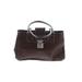 Antonio Melani Leather Tote Bag: Burgundy Solid Bags