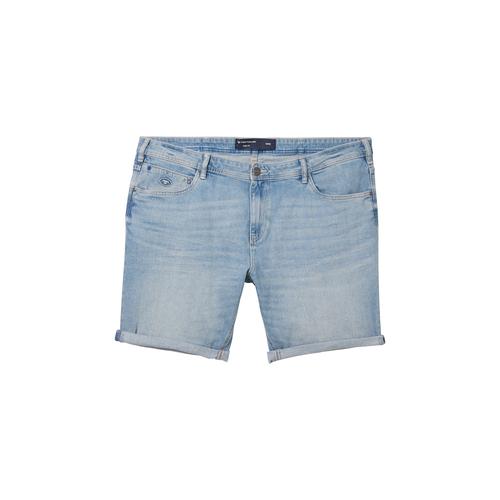 TOM TAILOR Herren Plus - Jeansshorts, blau, Uni, Gr. 46