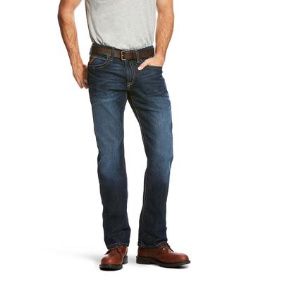 Ariat Men's Rebar M4 Relaxed Durastretch Edge Bootcut Jean (Size 32-30) Maritime, Cotton,Polyester,Spandex