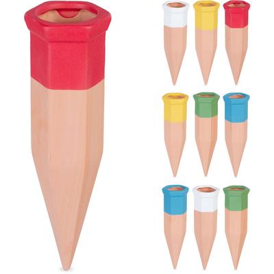 Relaxdays - Tonkegel Bewässerung, 10er Set, Gießhilfe für Zimmerpflanzen und Balkonkästen, hbt: Image