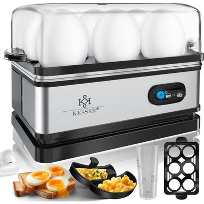 Kesser - Eierkocher für 1 bis 6 Eier elektrisch aus Edelstahl 400W & Warmhaltefunktion Image
