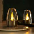 10 pièces bougies solaires sans flamme led bougies chauffe-plat bougie lampe de nuit noël mariage fête d'anniversaire décoration de la maison atmosphère lumière