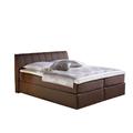 Maintal Boxspringbett Vanilla, 160 x 200 cm, Strukturstoff, Tonnentaschenfederkern Matratze H3, braun