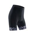 21Grams Damen Rennradhosen Radhose kurz mit Trägern Bib Shorts Radunterhose Radhose Fahhrad Kurze Hose Trägerhose MTB Mountain Rennrad Sport Graphic 3D-Pad Atmungsaktiv tragbar Weich Schwarz