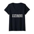 Damen Patent A B C Und Die 6 Meme Geschenk T-Shirt mit V-Ausschnitt