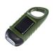 Solar Powered Hand Crank Flashlight Emergency LED Flashlight Survival Flashlight Quick Snap Carbiner Flashlight for Outdoor Sports