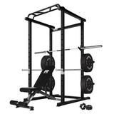 PC-410 Power Cage 1000LB Capacity and Packages with Optional Basic Power Rack Weight Bench Barbell Set with Olympic Barbell DIY LAT Pull Down Pulley System for Garage & Home Gym