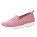 Sopiago Womens Tennis Shoes Women s Walking Shoes Sock Sneakers Slip On Loafer Mesh Air Cushion Easy Shoes Moccasins Casual Comfortable Work Pink 37