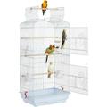 41-inch Open Top Medium Bird Cages for Parakeets Finches Canaries Lovebirds Small Quaker Parrots Cockatiels Budgie Green Cheek Travel Pet Flight Birdcage