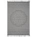 NAAR GUROS 7 9 x10 Area Rugs GRAY/WHITE/Medallion Accent Power Loom Machine -Crafted Indoor Door Mat Non-Slip and Non-Shedding Throw Rug for Home Bedroom Kitchen Floor Bathroom Dining and Office