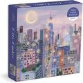 Galison City Lights 1000 Piece Puzzle in a Square Box from Galison - 1000 Piece Puzzle for Adults Beautiful Illustrations from Joy Laforme Thick and Sturdy Pieces Idea