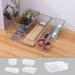 Kehuo 4 Piece Clear Plastic Drawer Organizer Multi-Size Organizer Makeup Dresser Storage Box Kitchen and Desk Organizer Household Supplies Content Household