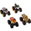 Hot Wheels Monster Trucks 1:64 Scale Monster Trucks Toy Trucks Set of 4 Giant Wheels Favorite Characters and Cool Designs