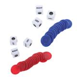 2 Sets Party Funny Dice Chip Game Toy Center Left Right Dice Game Plaything