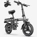 ENGWE T14 Electric Bike Mini 14 Inch Multiple Suspension e-Bike 500W Peak 48V 10Ah Battery 15.5MPH Pedal Assist Commuting Folding Electric Bicycle - Gray