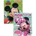 Mickey and Minnie Jumbo Coloring and Activity Book Character Patterned Tool for Brain Stimulation 80-Page Creativity-Focused Gadget Quality Travel and Educational Kids Art Material (2 Items)