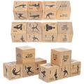 4 Set of Fitness Exercise Dice Yoga Dice Workout Dice Fitness Training Dice Game Wooden Dice