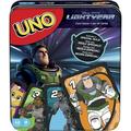 Mattel Games UNO Disney Pixar Lightyear Card Game in Storage Tin Movie-Themed Deck & Special Rule Gift for Kid Adult & Family Game Nights Ages 7 Years Old & Up